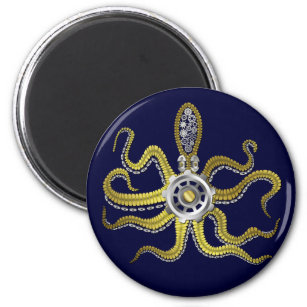 Íman Steampunk Gears Octopus Kraken