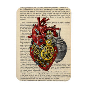 Íman Steampunk Human Heart Anatomy SciFi Art
