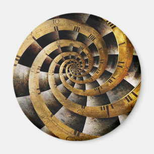 Íman Steampunk - Relógio - O fluxo do tempo