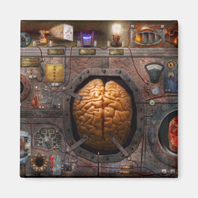 Íman Steampunk - Sobrecarga de informações (Frente)