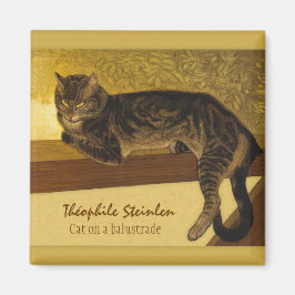 Íman Steinlen Cat num balustrado 1909 Gatos Grumpy