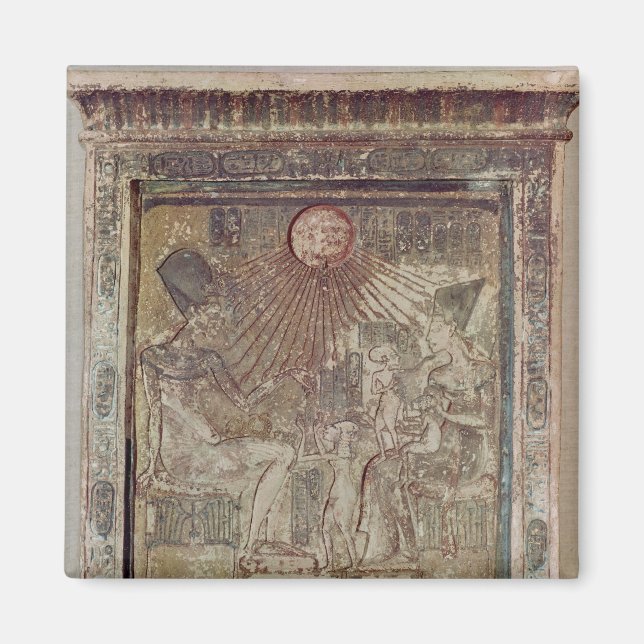 Íman Stela representando Aten dando vida e (Frente)