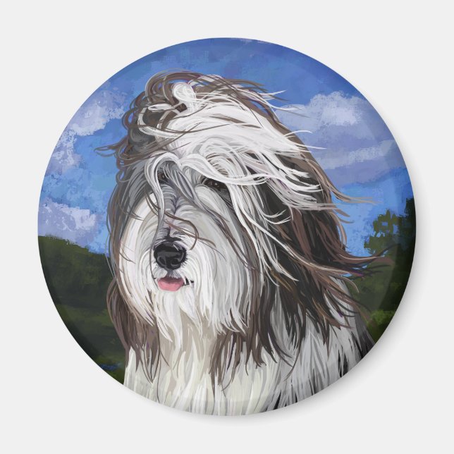 Íman Stella o Cão de Ovelha Inglês (Frente)