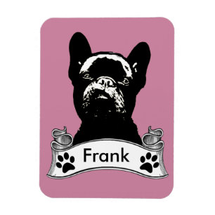 Íman Stencil de Bulldog Francês Personalizado