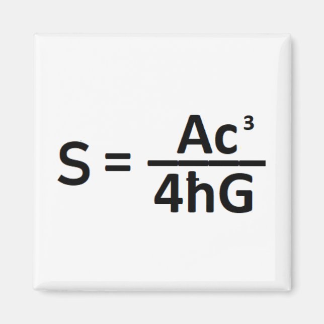 Íman Stephen Hawkin Black Hole Entropy Fórmula Magnet (Frente)