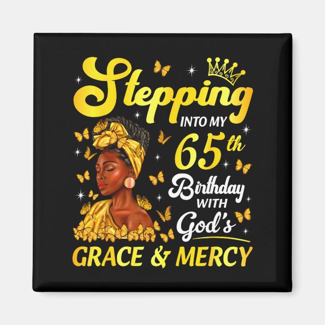 Íman Stepng Into My 65th Birthday Christian Afro Women  (Frente)