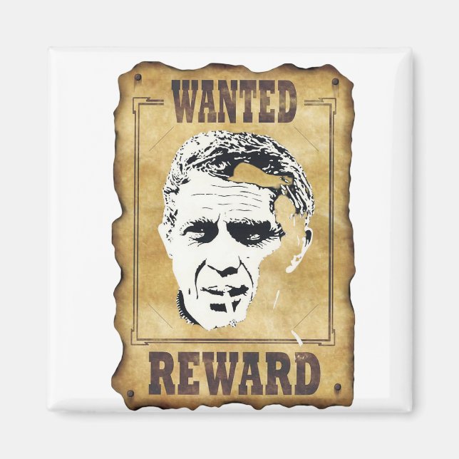 Íman steve mac queen wanted (Frente)
