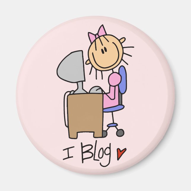 Íman Stick Figure Internet Blogger (Frente)