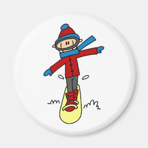 Íman Stick Figure Snowboard