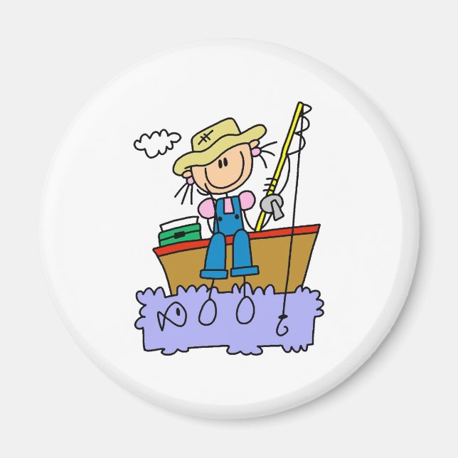 Íman Stick Girl Fisheries (Frente)