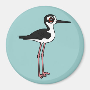 Íman Stilt Preto-necked