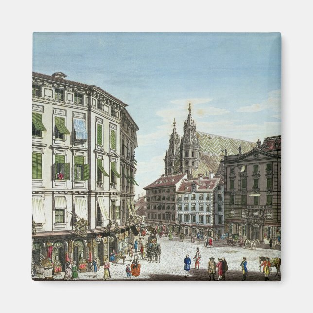 Íman Stock-im-Eisen-Platz, com Ruas. (Frente)