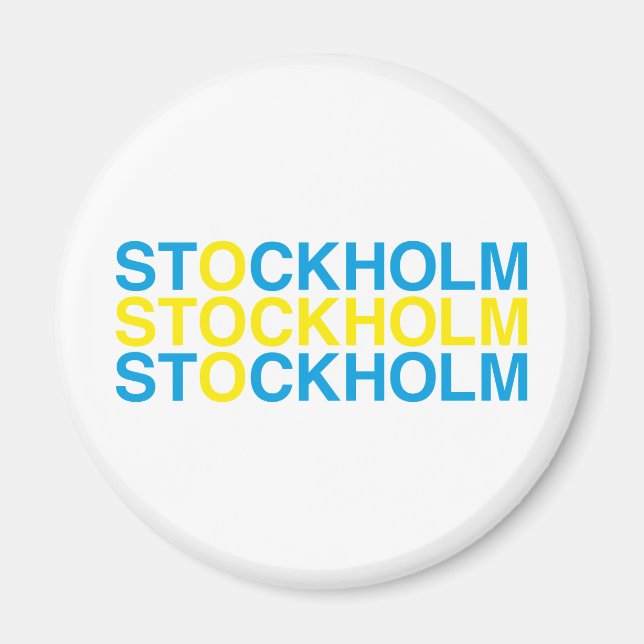 Íman STOCKHOLM Bandeira Sueca (Frente)