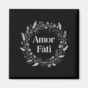 Íman Stoic Minimalist Tee For Women Men Amor Fati Flora