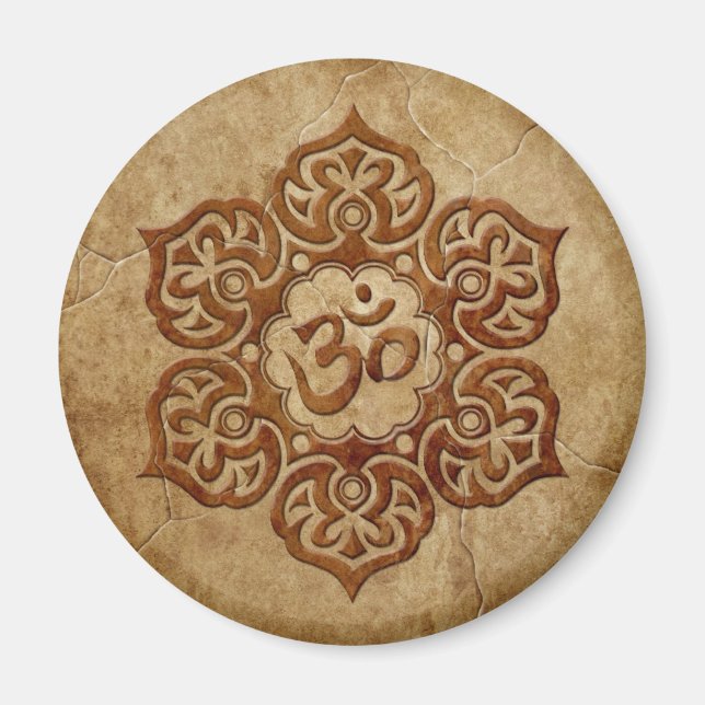 Íman Stone Floral Aum Design (Frente)