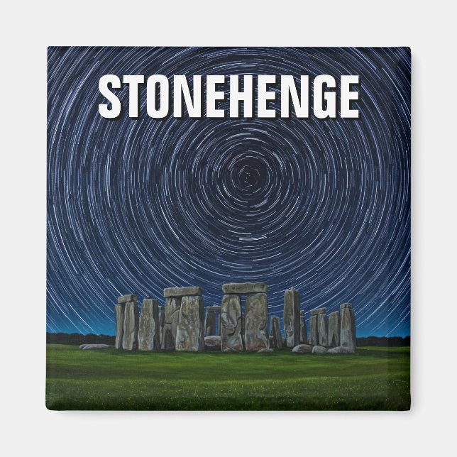 Íman Stonehenge England Reino Unido Startrails (Frente)