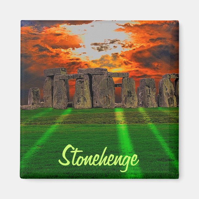Íman Stonehenge Stones em Pé ao Sol (Frente)