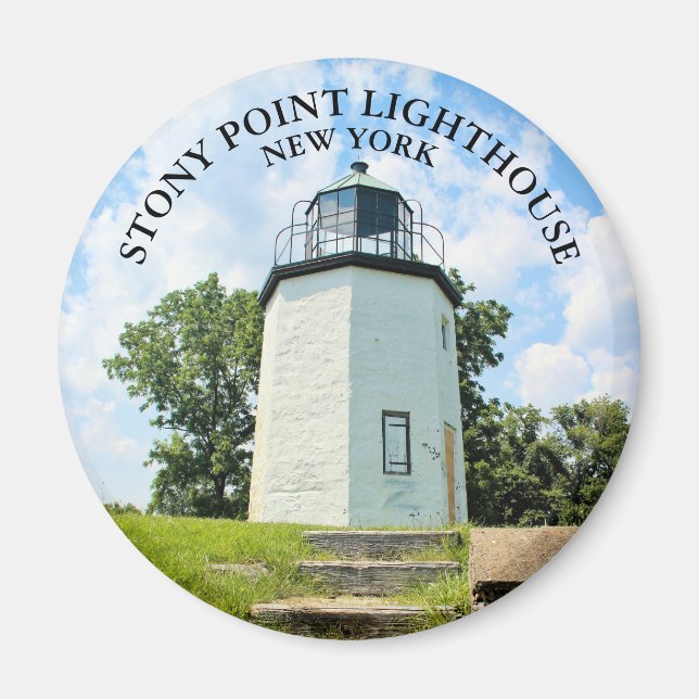 Íman Stony Point Lighthouse, New York Round Magnet (Frente)