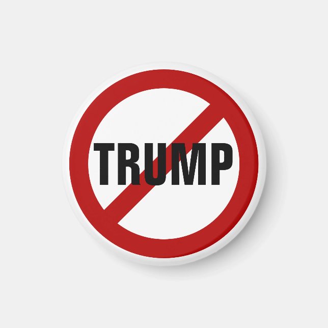 Íman Stop Donald Trump Anti-Trump Pinback Button (Frente)