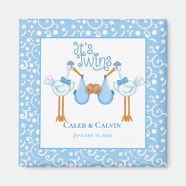 Íman Storm Holding Twin African American Boys Magnet (Frente)