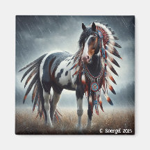 Storm Stallions Nativo Americano Paint Horse Magne