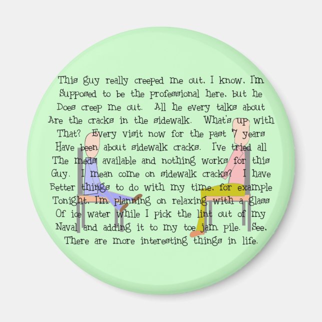 Íman Story Art Creepy Sidewalk Crack Cara (Frente)