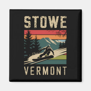 Íman Stowe Vermont Snowboard Vintage Snowboard Monte