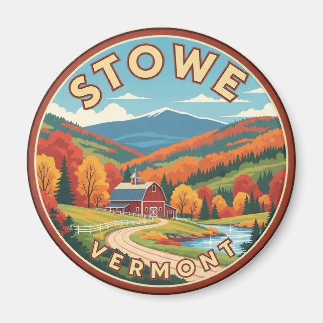 Íman Stowe Vermont Viagem (Frente)