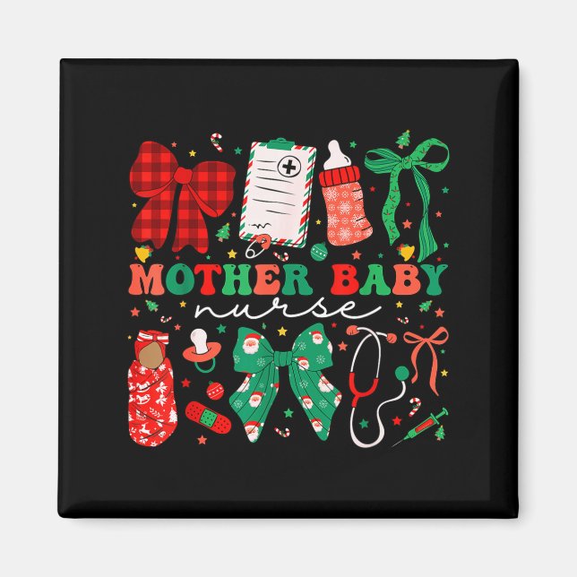 Íman Stpartum Xmas Coquette Mother Baby Nurse Christmas (Frente)