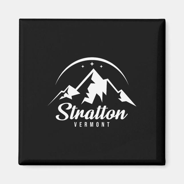 Íman Stratton Vermont Ski Resort Skiing Snowboard (Frente)