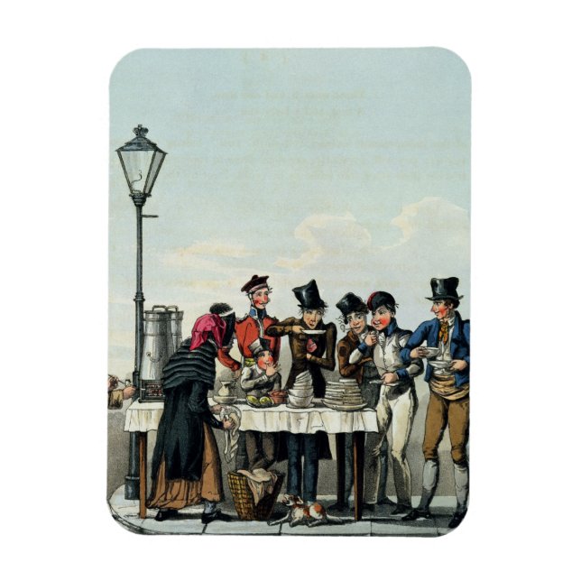 Íman Street Breakfast gravado por G.Hunt, 1825 (gravavi (Vertical)