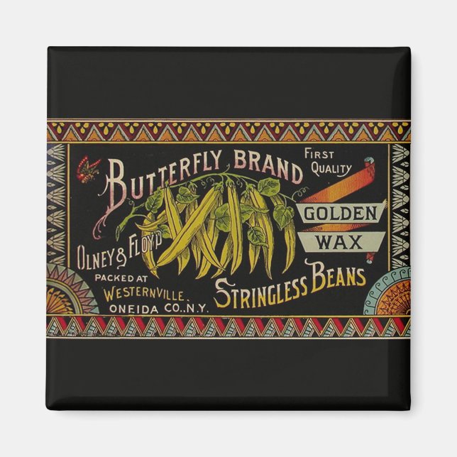 Íman String Bean Label Vegetal País (Frente)