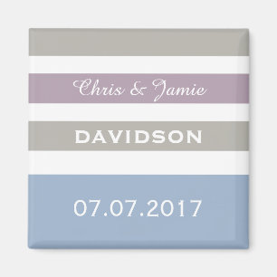 Íman Stripes Imagem personalizada de casamento