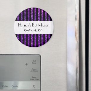 Íman Stripes Roxas, Glitter Stripes, Bat Mitzvah