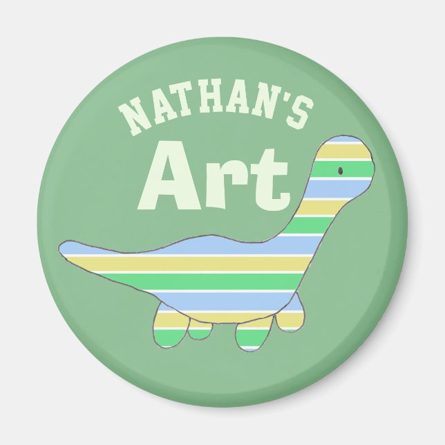 Íman Stripy Dinossaur (Frente)