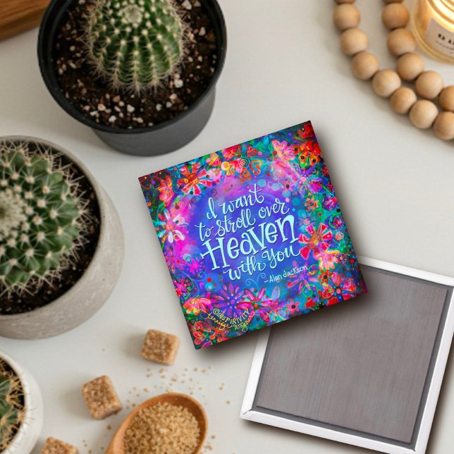 Íman "Stroll over Heaven"Inspirivity Magnet (Criador carregado)