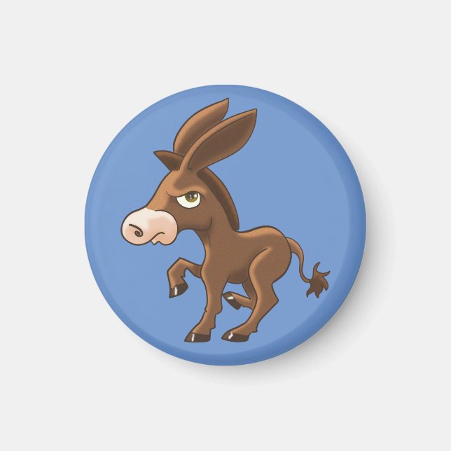 Íman Stubborn Cartoon Donkey (Frente)
