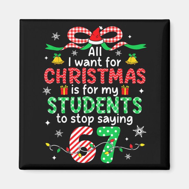 Íman Students Saying 6-7 67 Six Seven Funny Teacher Chr (Frente)