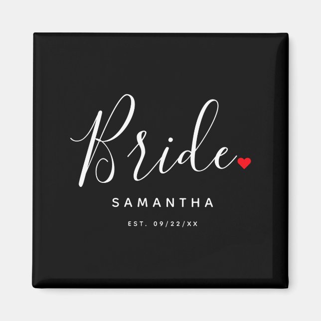 Íman Stylish Bride Wedding T Shirt  (Frente)