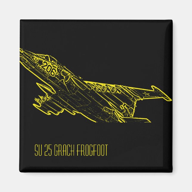 Íman SU 25 Esboço do Plano Frogfoot soviético Grach (Frente)