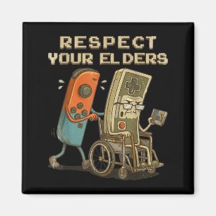 Íman Sua Camisa Respeita Idosos Jogos Retrô Gamer