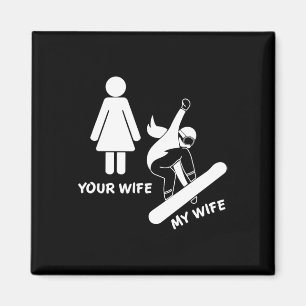 Íman Sua Esposa, Minha Esposa, Snowboarder - Gif
