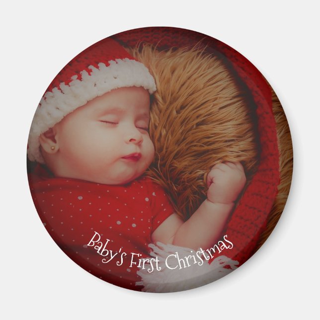 Íman Sua foto do bebê é o primeiro manto de Natal (Frente)