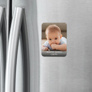 Íman Sua foto e qualquer texto simples Imagem moderna e