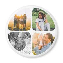 Sua Imã de geladeira de 4 fotos