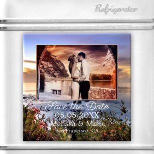 Íman Sua Imã salve a data do Sunset Coastal Fotográfi
