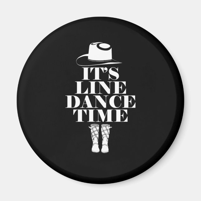 Íman Sua Linha Dance Time Line Dancing Music Boots Gift (Frente)