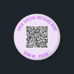 Íman Sua oferta personalizada de ímã de informações de<br><div class="desc">Escolha Cores e fontes - Magnet com suas informações especiais de código QR e texto personalizado Texto personalizado Texto moderno presente - Adicionar seu código QR - Imagem ou logotipo - foto / texto - nome ou outras informações / mensagem - Redimensionar e mover ou remover / adicionar elementos -...</div>