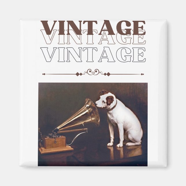 Íman Sua Vintagem de Voz Mestra Empilhada (Frente)