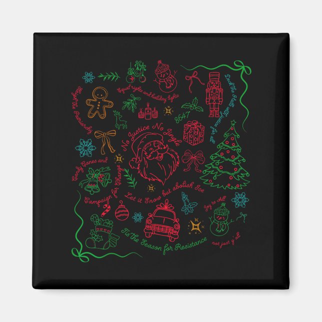 Íman Subtle Anti Trump Christmas Funny Democracy Libera (Frente)